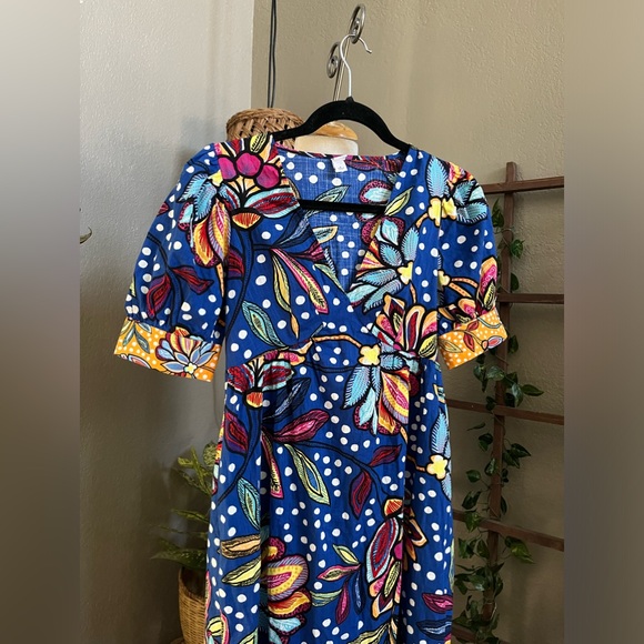 Tabitha Brown for Target Mixed Floral/Polka Dot Print Puff Sleeve Dress - Picture 9 of 14